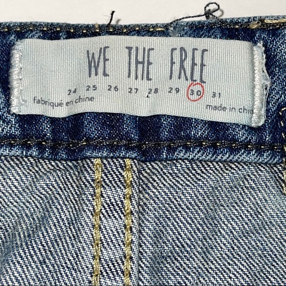 Free People Button Fly Fray Hem Jean Mini Skirt 30 - Picture 6 of 17